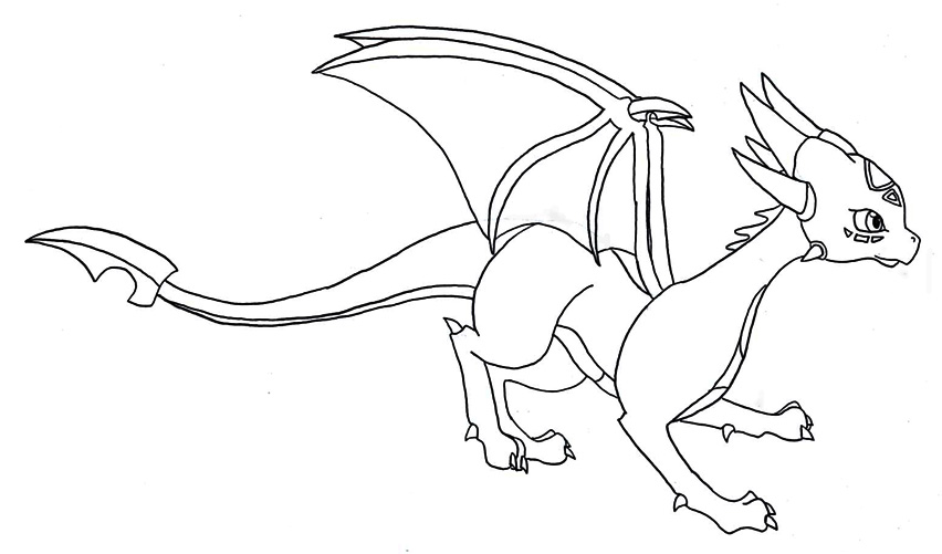 852x501 Cynder From The Legend Of Spyro Series Coloring Page
