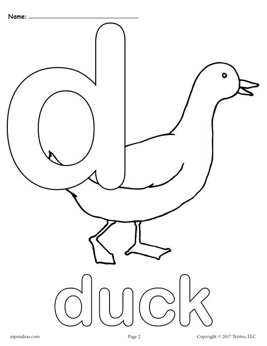 541x700 Letter D Coloring Sheet