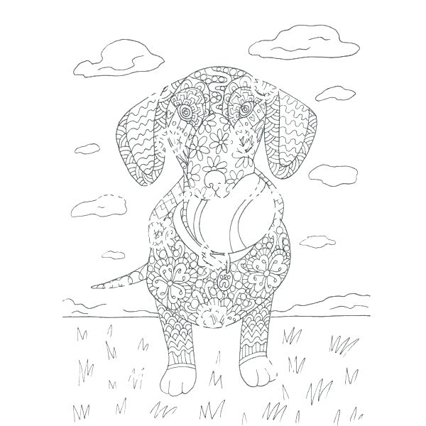 600x600 Dachshund Coloring Page Dachshund Printable Coloring Pages
