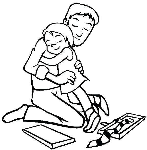 600x612 Daddy Coloring Pages Coloring Pages For Dad On Fathers Day Daddy