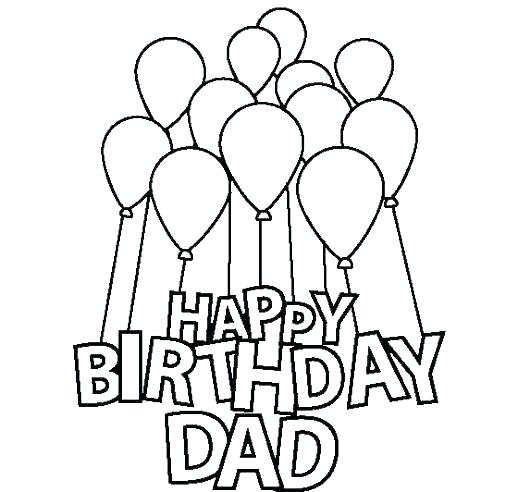 518x492 Coloring Pages Happy Birthday Happy Birthday Card Coloring Pages