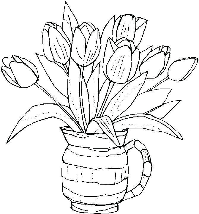 670x720 Daffodil Coloring Page
