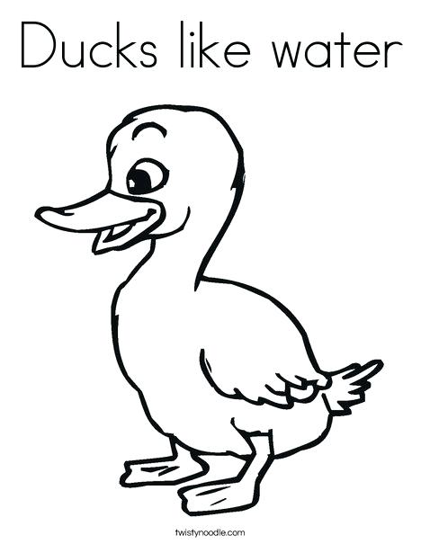 468x605 Ducks Like Water Coloring Page Twisty Noodle Duckling Coloring