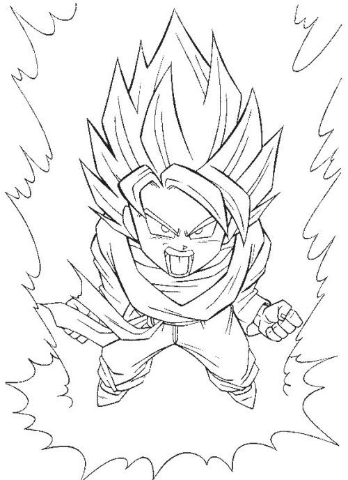 500x688 Dragon Ball Z Coloring Pages Printable