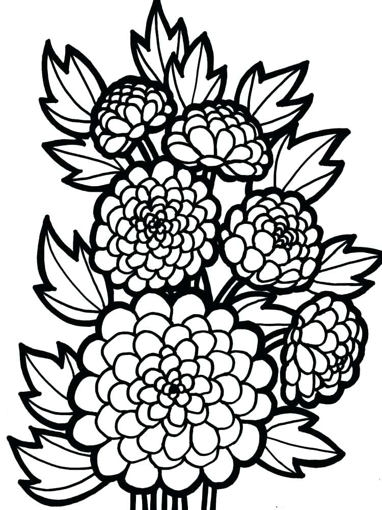 750x1000 A Flower Coloring Page Download Pretty Flower Coloring Pages