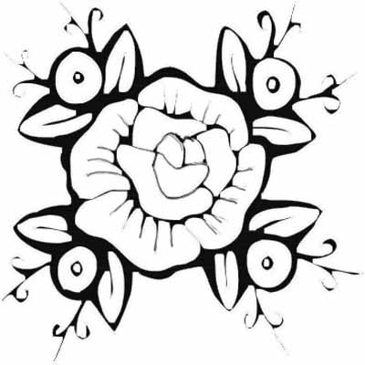 400x400 Beautiful Flower Coloring Pages With Delicate Forms Of Natural