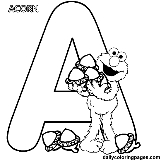 550x550 Sesame Street Letter Coloring Pages