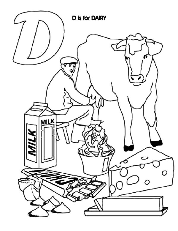600x777 Dairy Cow Product Coloring Pages