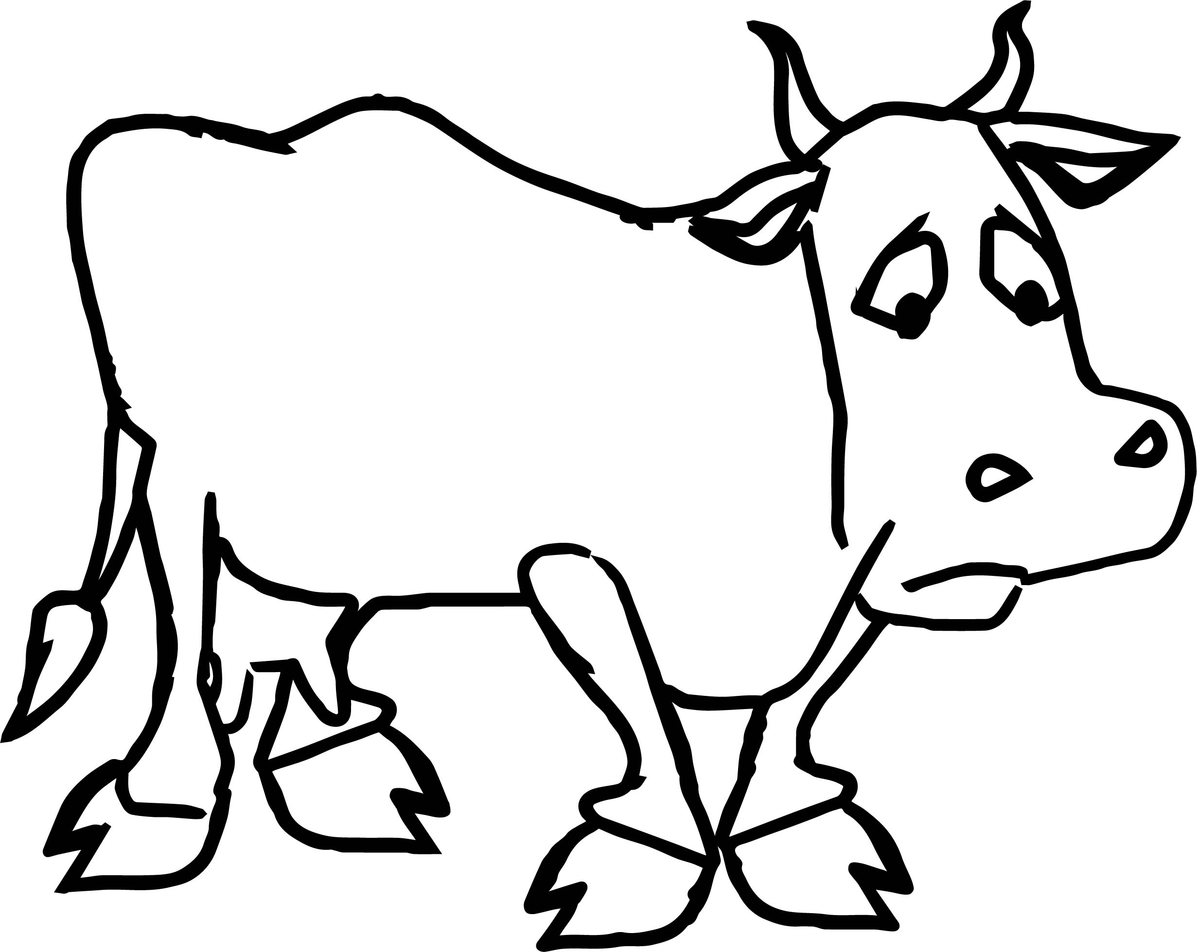 2462x1959 Sad Farmer Cartoon Sad Cow Coloring Page Wecoloringpage