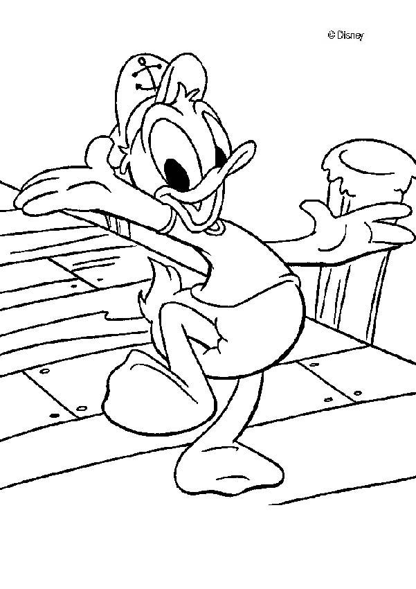 601x850 Captain Donald Duck Coloring Pages
