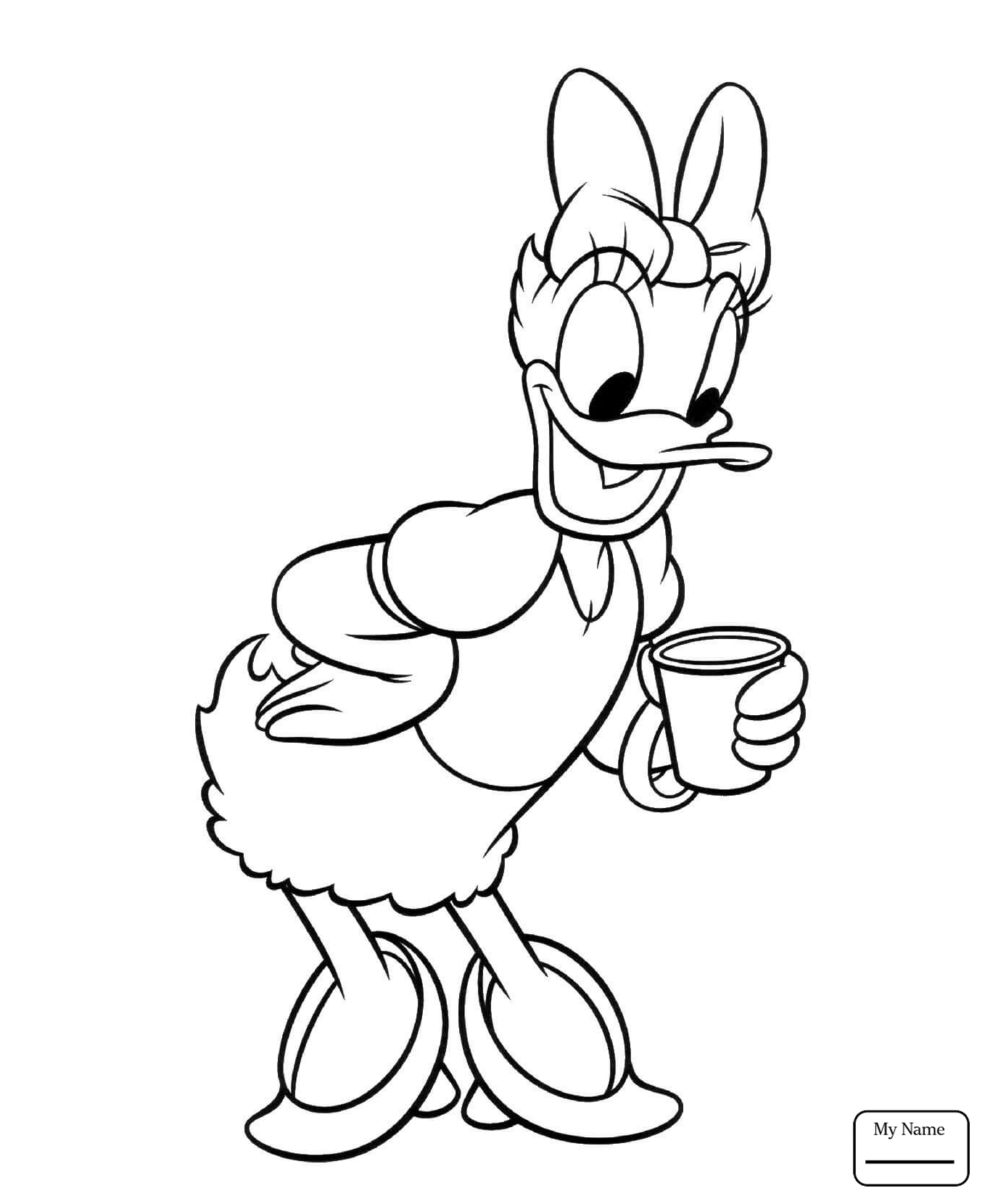 1358x1660 Daisy Duck Coloring Pages