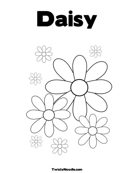 468x605 Daisy Flower Printable Coloring Pages