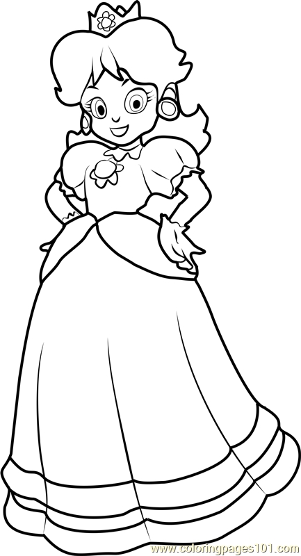 433x800 Unique Princess Daisy Coloring Pages In Coloring Books