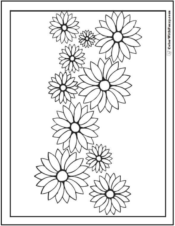 590x762 Daisy Coloring Pages Customizable Pdfs