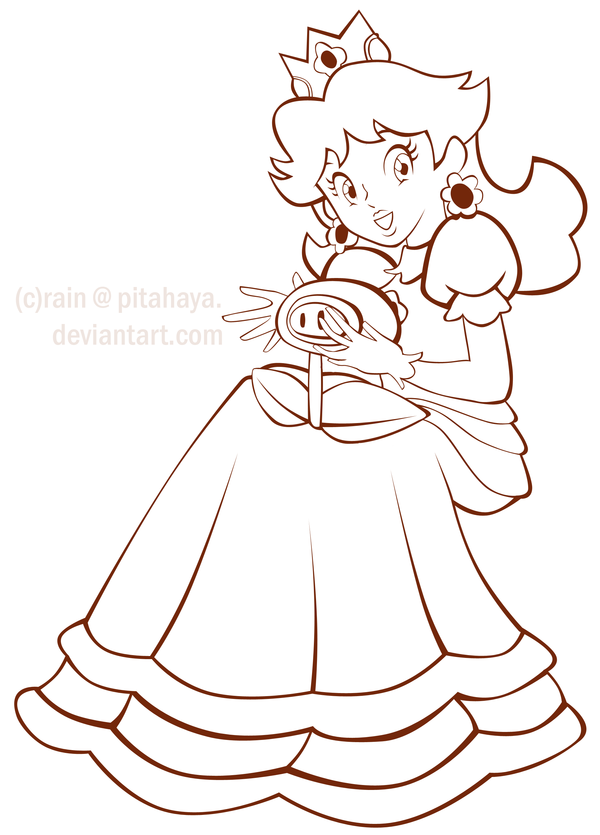 600x835 Princess Daisy Coloring Pages