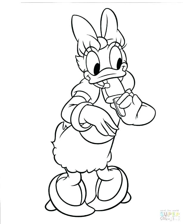 615x752 Duck Color Page Daisy Duck Coloring Page Coloring Pages Of Ducks