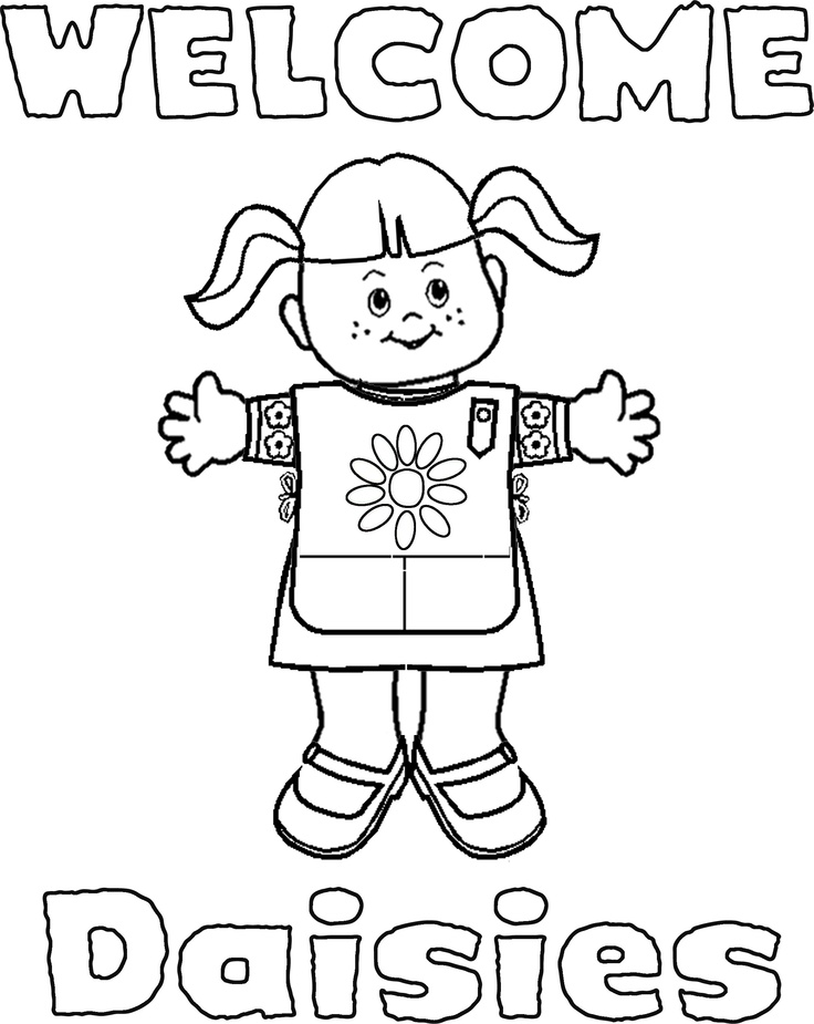 736x925 Daisy Girl Scout Coloring Pages