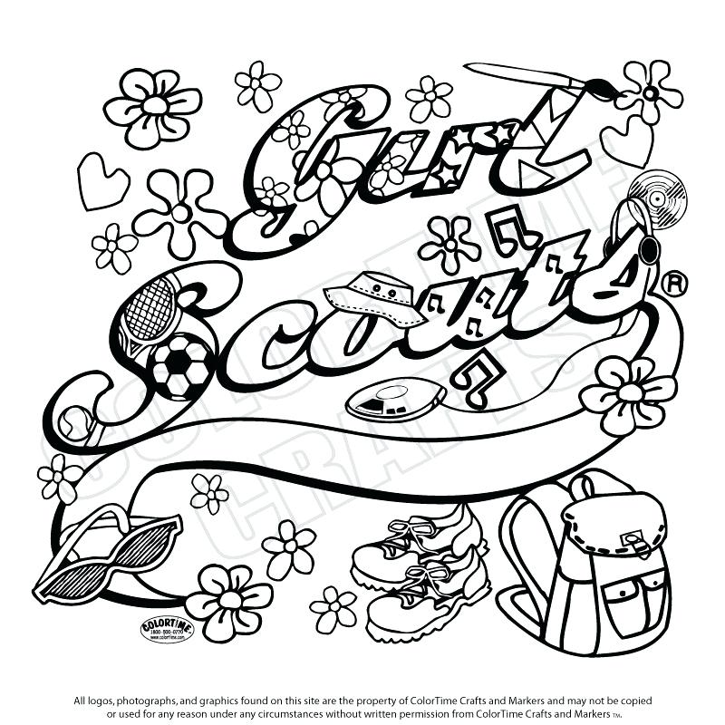 800x800 Girl Scouts Coloring Pages Girl Scout Ribbon Coloring Pages Girl