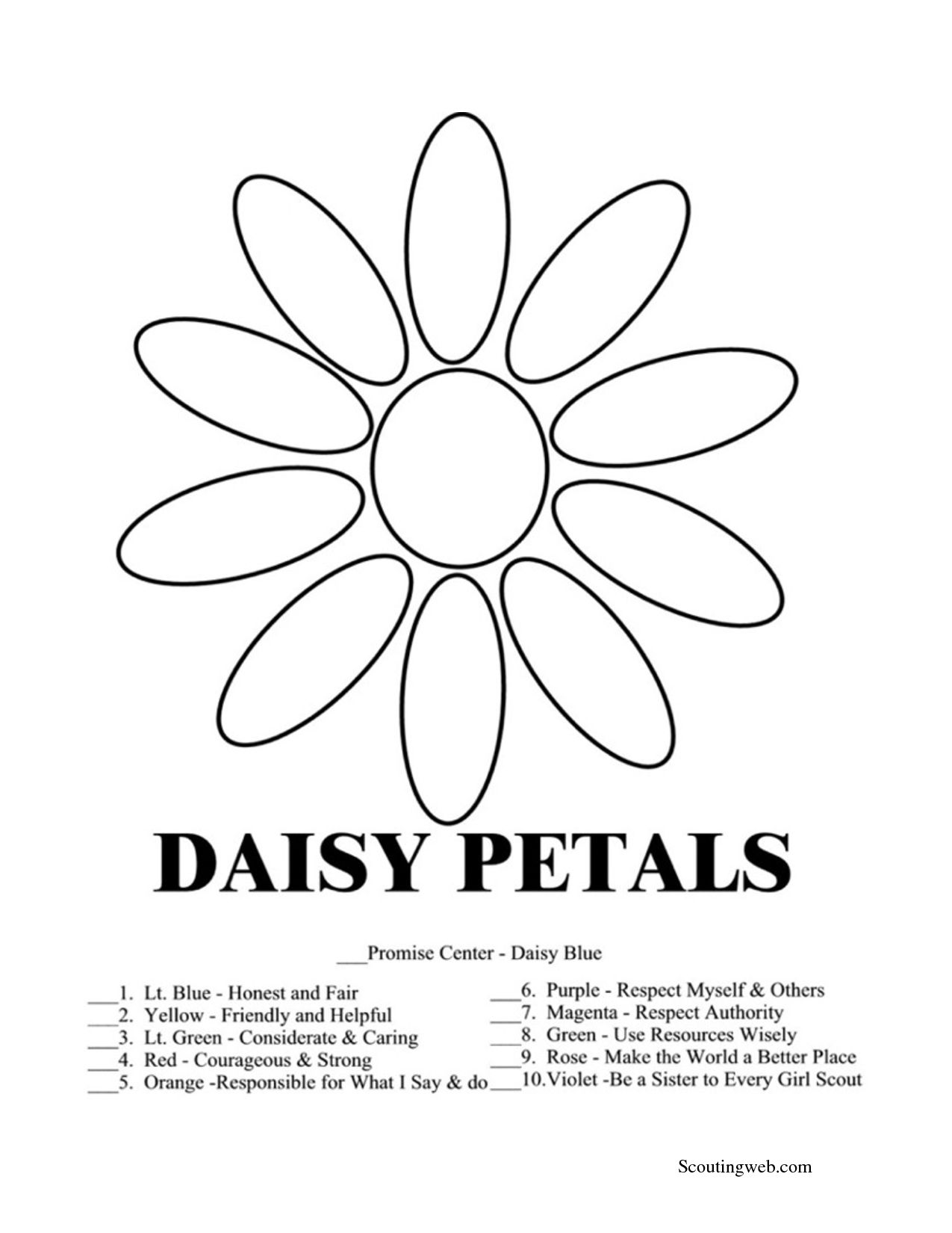 1275x1650 Daisy Girl Scout Coloring Pages