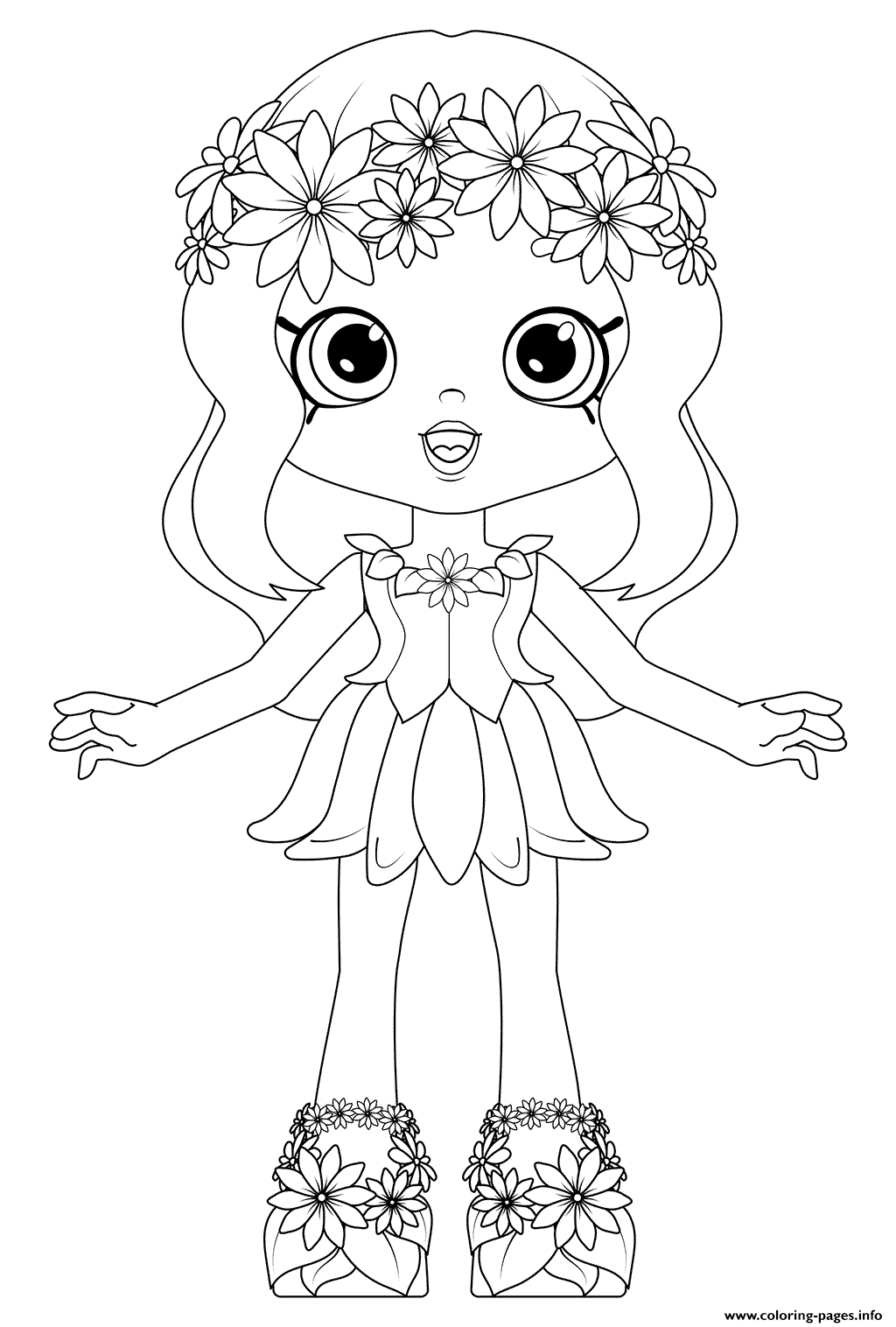 1024x1516 Shoppies Dolls Daisy Petals Coloring Pages Printable