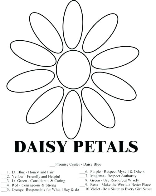 500x627 Daisy Petal Coloring Pages