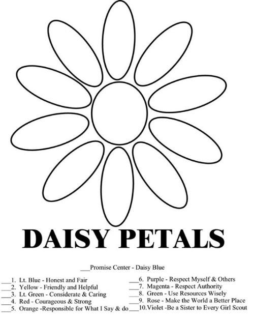 500x627 Daisy Girl Scout Law Promise Coloring Pages Free Coloring