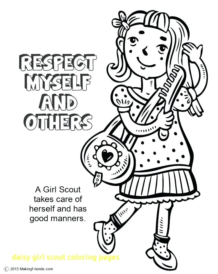 736x925 Girl Scout Coloring Pages Or Girl Scout Promise Coloring Page