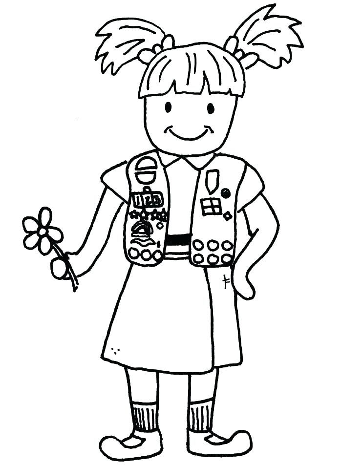 700x954 Scout Coloring Pages Girl Scout Cookie Coloring Pages Girl Scouts
