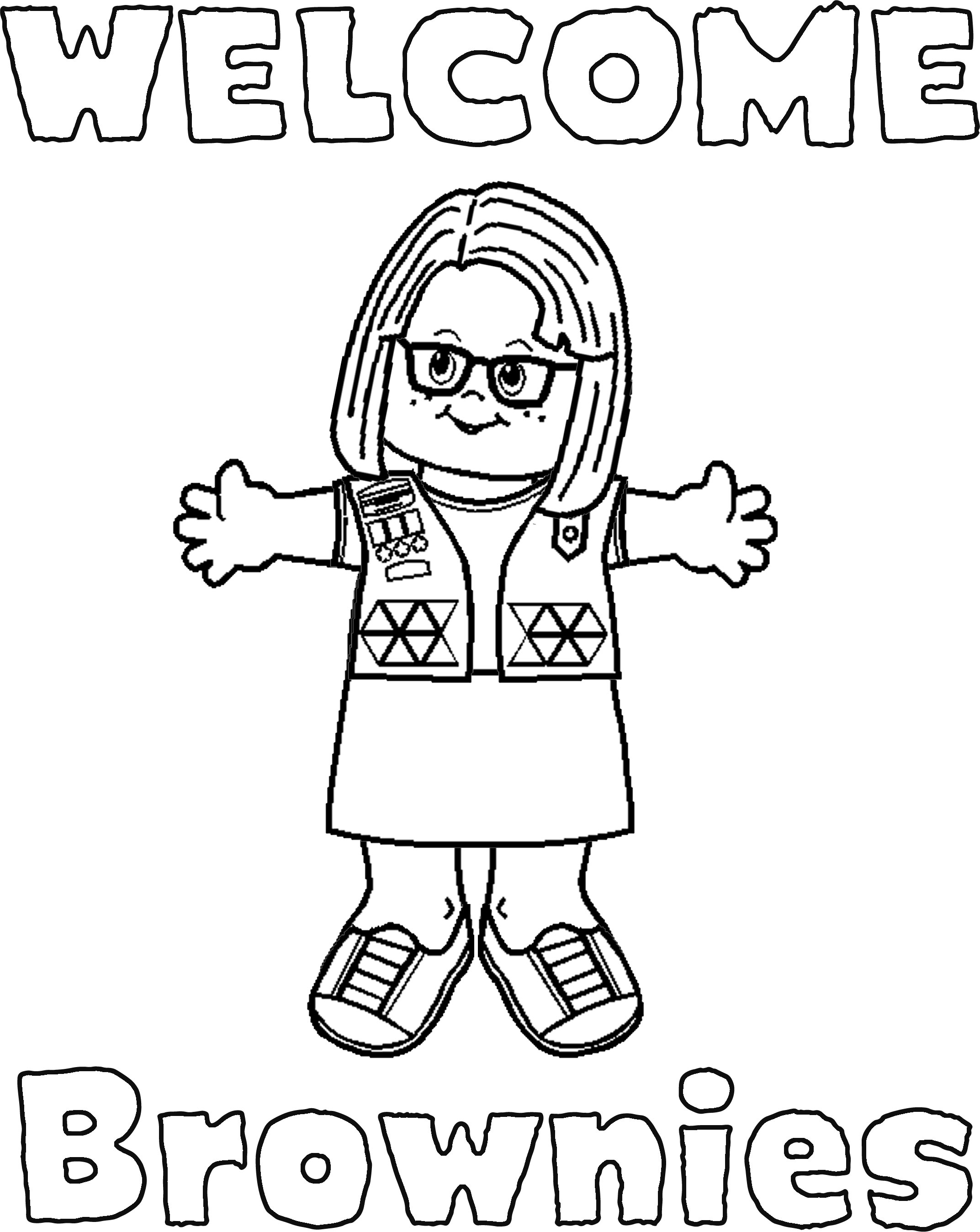 2145x2697 Girl Scout Coloring Pages For Brownies Printable