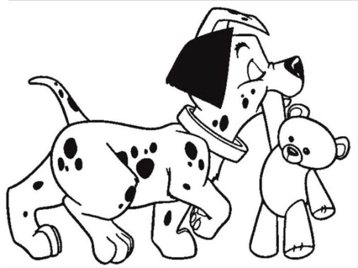700x525 Dalmatian Puppy Coloring Pages For Kids Dalmatian In A Sock