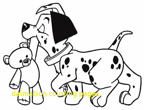 500x380 Dalmation Coloring Pages With Dalmatians Coloring Pages