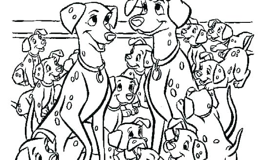 562x329 Dalmatians Coloring Page