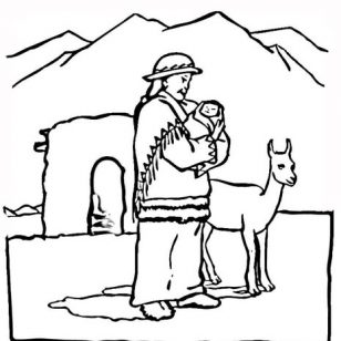 308x308 Photos Of Llama Coloring Pages