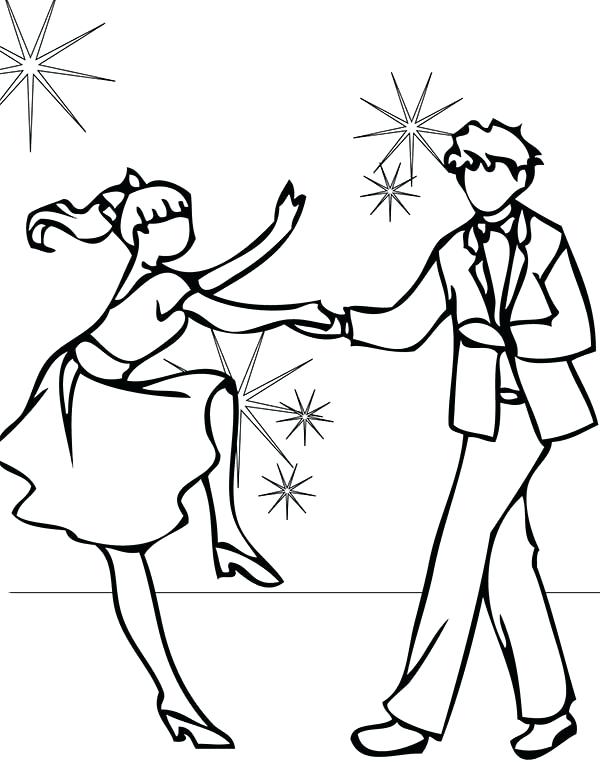 600x776 Dance Coloring Page Group Of Young Ballet Dancers Dance Party
