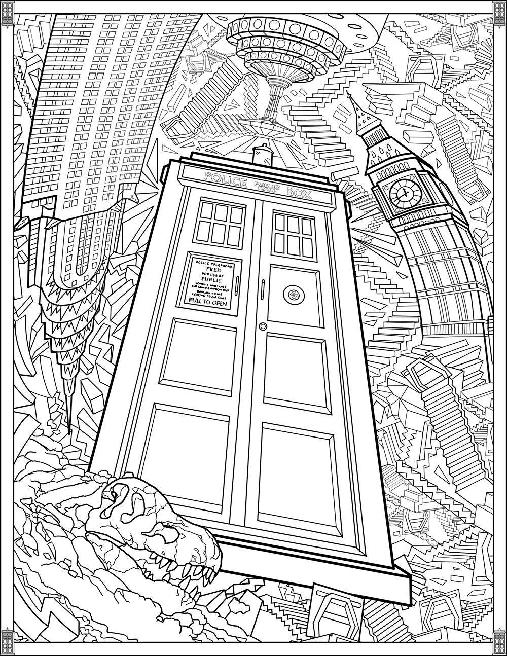 1000x1294 Doctor Who Coloring Pages Tardis