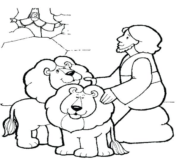 595x536 Daniel And The Lions Den Coloring Pages Free As Well As Coloring