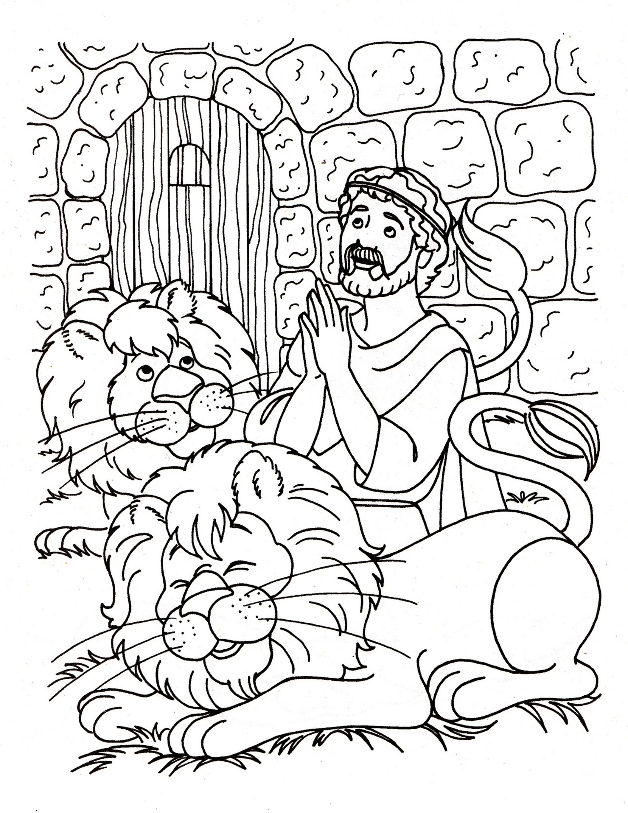 2108x2729 Daniel Coloring Pages For And The Lions Den At Bloodbrothers Me
