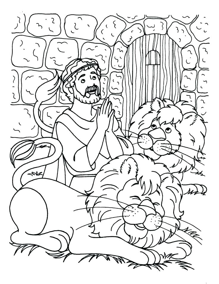 736x952 Daniel Coloring Pages In The Lions Den Bible Coloring Pages Plus