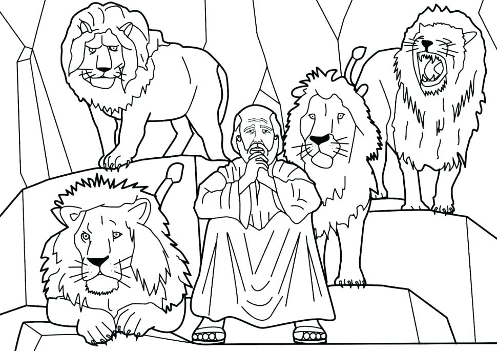 970x685 Free Printable Daniel In Lions Den Coloring Pages A Page Set