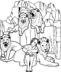 236x279 Daniel And The Lions Den Coloring Pages Love To Learn