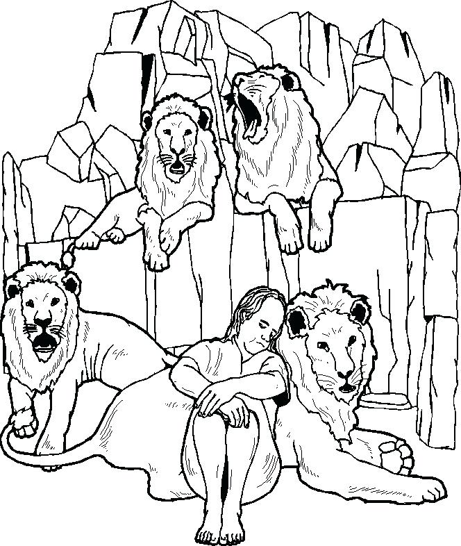 664x786 Daniel And The Lions Den Coloring Page Free Also House Of Hugs