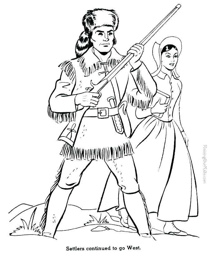 670x820 Daniel Boone Coloring Page Free Printable Pages Best Images