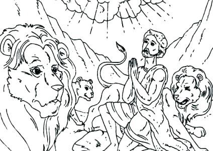 424x300 Daniel Coloring Pages Coloring Pages And The Lions Den Coloring