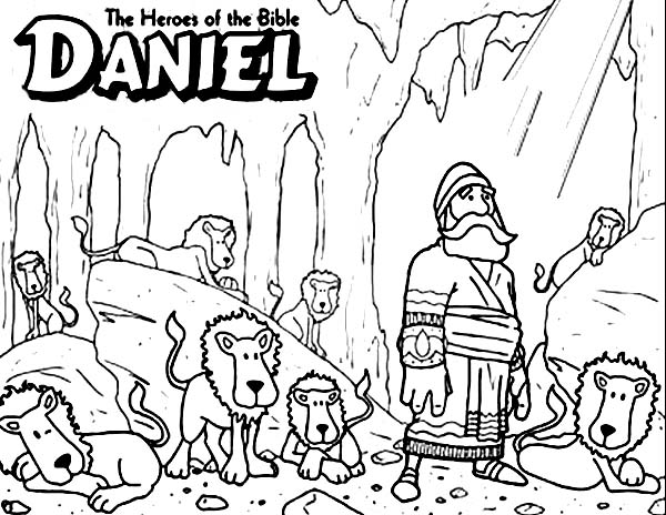 600x464 Daniel The Bible Heroes Coloring Page