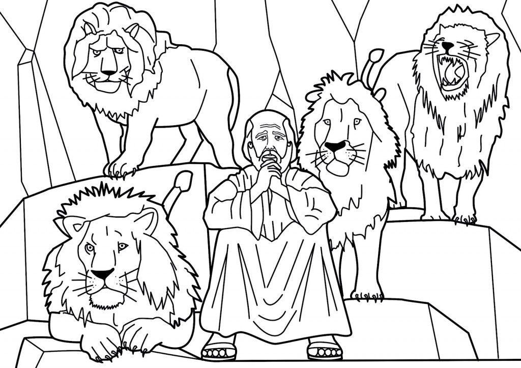 1024x723 Daniel Bible Coloring Pages Daniel And The Lions Den Coloring