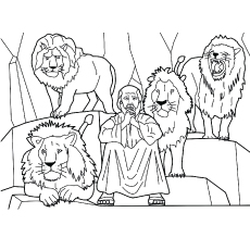 230x230 Daniel And The Lions Den Coloring Pages