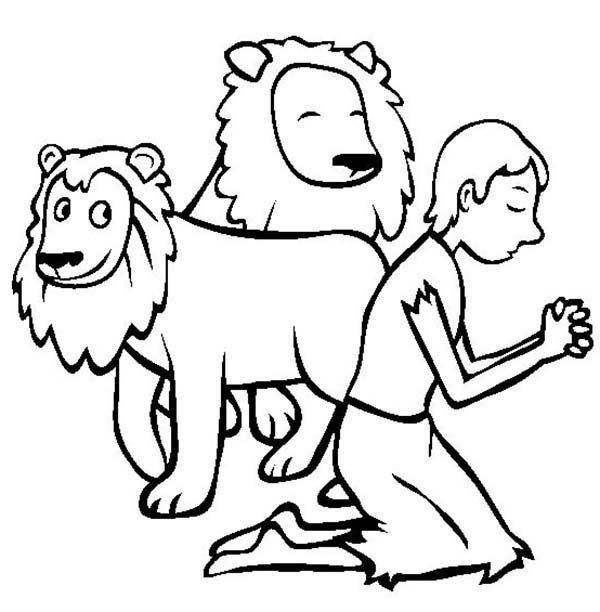 600x612 Daniel Pray In Daniel And The Lions Den Coloring Page