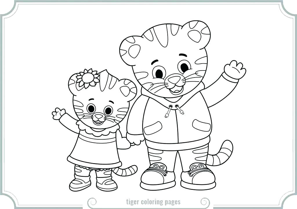 1024x720 Daniel Tiger Coloring Page Tiger Coloring Pages Tigers
