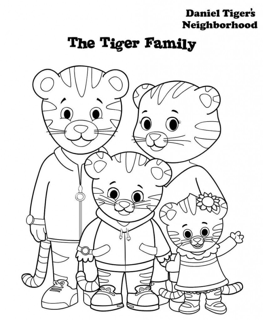841x1024 Daniel Tiger Coloring Pages Printable Wagashiya