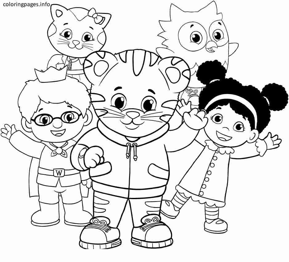 938x850 Daniel Tiger Coloring Pages Pdf Free At Incredible Daniel Tiger